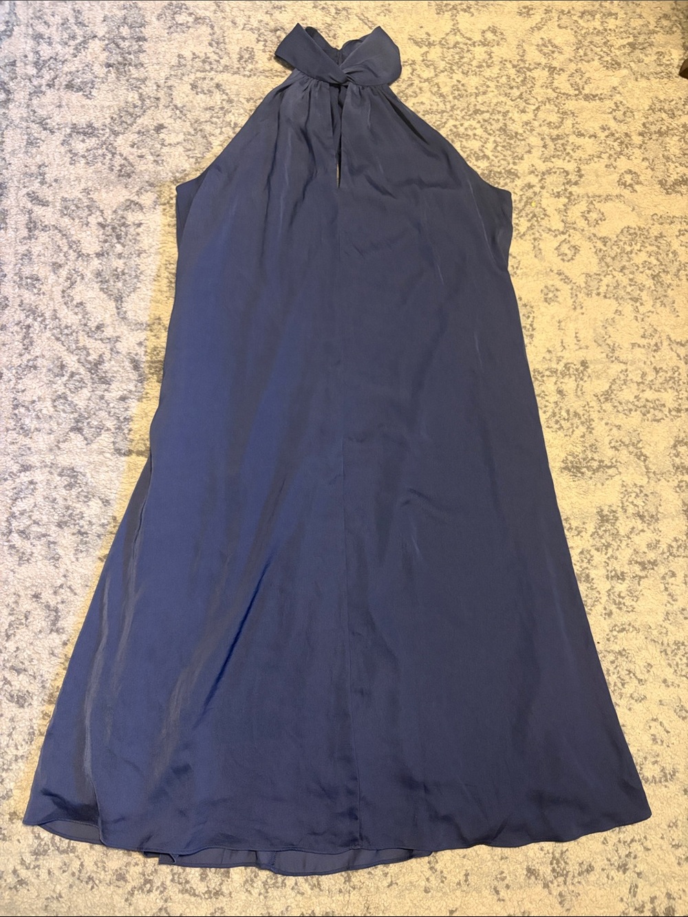 Banana Republic Slate Blue Halter Midi Shift Dress